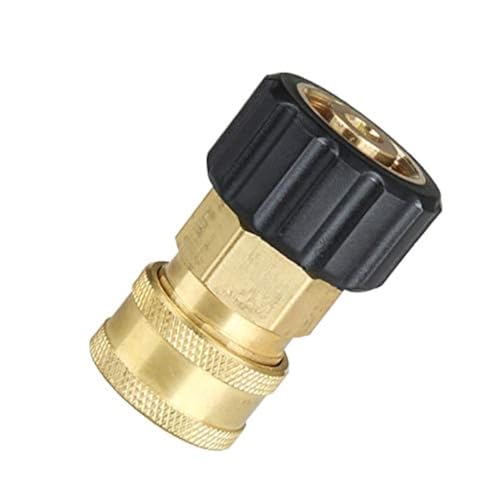SUPERTOOL M22 Außengewinde auf 6,35 mm Hochdruckreiniger Adapte Druck Schnellstecker Messing Innengewinde Schlauchverbindungsteile -14 mm Innendurchmesser von SUPERTOOL