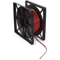 Velleman - HQ-Power Lautsprecherkabel 2x0,75mm², 100 Meter, rot schwarz, Rolle, ofc Kupfer, für Audioinstallation, professionelle Verkabelung, von Velleman