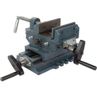 Toolland Querbankschraubstock, hochwertiges Gusseisen, solide Schraubzwinge, Öffnung von 83 mm von Perel
