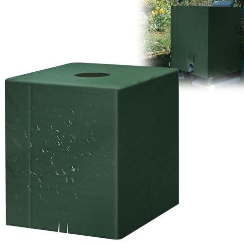 IBC Tank Abdeckung, Upgrade 420D Abdeckplane für Wassertank 1000L wasserdichte Staubdichte Schutz, Schutzabdeckung Schutzplane Regenwassertank Container Cover 120x100x116 cm von SUPPUIMNT