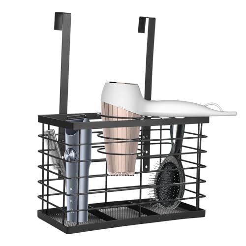 SUPPUIMNT Haartrockner Halter, Wall Mounted Föhn Halterung Haartrocknerhalterhöhe Verstellbarer Föhntrockner Organizer Haarwerkzeuglager Rack Wandmontage Bügelstange Fönhalterung für Badezimmer von SUPPUIMNT