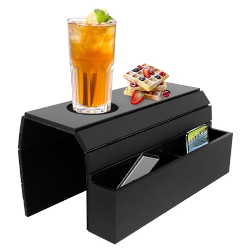 Sofa Tablett, Flexibles Sofatablett Natural Bambussofa Arm mit Tassenmatten Faltbare Couch Armlehnentablett Mehrzwecksofa Armlehnen Organizer für Getränke Snacks Fernbedienungsmagazin Handy Buch Sofa Tablett, Flexibles Sofatablett Natural Bambussofa Arm mit Tassenmatten Faltbare Couch Armlehnentablett Mehrzwecksofa Armlehnen Organizer für Getränke Snacks Fernbedienungsmagazin Handy Buch von SUPPUIMNT