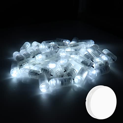 LED Ballon Lichter 50 Stück Mini LED Licht Ballonlichter Leuchtende Luftballons für Geburtstag Hochzeit Party Weihnachten Neujahr Geburtstag Papierlaterne Karneval Bar Klub Dekor (Weißes Licht) von SUPRBIRD