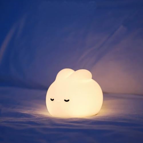 Nachtlicht Kinder, LED Nachttischlampe Babyzimmer,USB Stilllicht dimmbar Touch,Bunny Silikon Nachtlicht,Nachtlicht Baby ohne verschluckbare Kleinteile,Geschenke für Kinderzimmer Mädchen Junge von SUPRBIRD