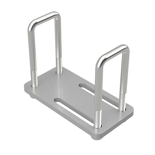2 x U-Bügelschraube M10 mit Klemmplatte und Stopmuttern Sliphilfe Trailer verzinkt M10, LW=41/41-121, LH=120 mm von SUPROD