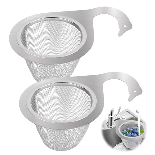 2 Stück Multi- Siebkorb Spüle Edelstahl, Sink Drain Strainer, Waschbecken Sieb Schwanenform Sieb Für Spülbecken, Sink Strainer Abflusskorb Küchenabflusskorb von SUPRROW