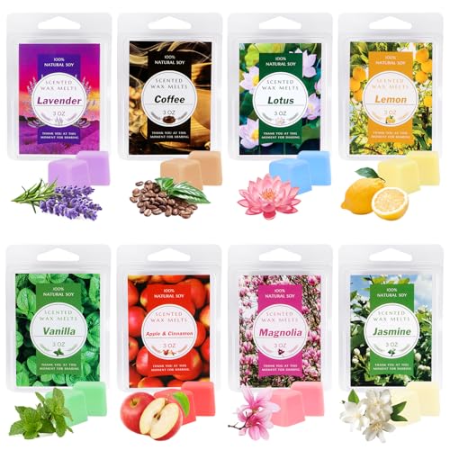 Duftwachs Für Duftlampe, Scentsy Duftwachs, Candiles Duftwachs, 8 Stück Verschiedene Düfte Melts Duftwachs, Weihnachten Duftwachs Für Raumdüfte, Hochzeiten, Geburtstag, Valentinstag, Duftlampen von SUPRROW
