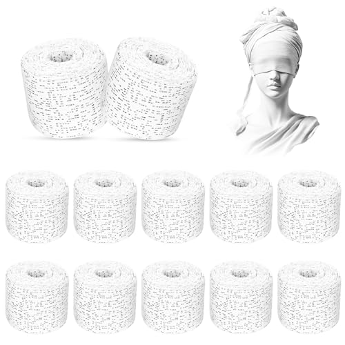 SUPRROW 12er Babybauch Gipsabdruck,Gipsbinden zum Basteln 5cm×2,7m,Gips Abdruck Binden, Gipsbinde Rolle zum Basteln Schnelltrocknend von SUPRROW