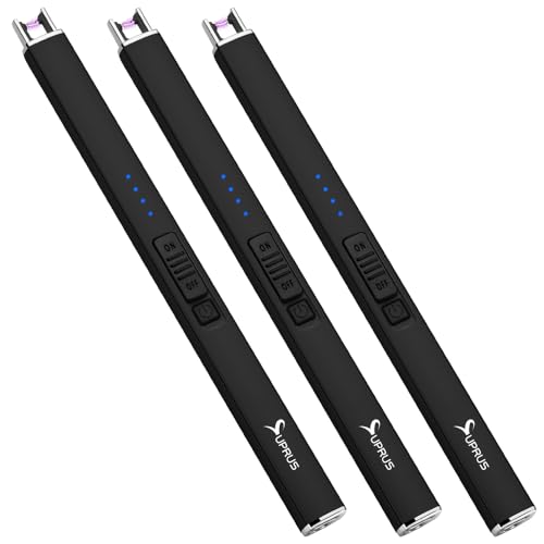 SUPRUS Elektrisches Feuerzeug Lichtbogen Winddicht Flammenlos USB Wiederaufladbares Feuerzeug mit Sicherheitsschloss für Kerze Camping SUPRUS Elektrisches Feuerzeug Lichtbogen Winddicht Flammenlos USB Wiederaufladbares Feuerzeug mit Sicherheitsschloss für Kerze Camping von SUPRUS