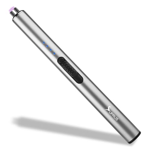 SUPRUS Elektrisches Feuerzeug Winddicht Flammenloses USB-C Arc Wiederaufladbares Feuerzeug mit Sicherheitsschloss von SUPRUS