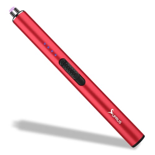 SUPRUS Elektrisches Feuerzeug Winddicht Flammenloses USB-C Arc Wiederaufladbares Feuerzeug mit Sicherheitsschloss von SUPRUS
