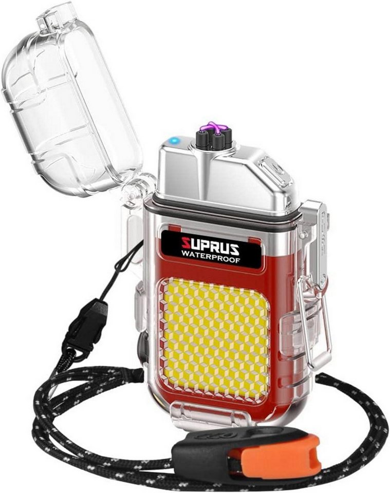 SUPRUS Feuerzeuge Wasserdichtes Leuchtfeuerzeug 3 Modi Taschenlampe Winddicht SUPRUS Feuerzeuge Wasserdichtes Leuchtfeuerzeug 3 Modi Taschenlampe Winddicht von SUPRUS