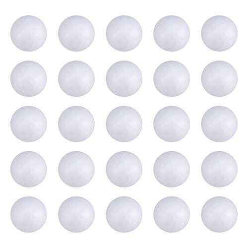 Supvox 100pcs Styropor Kugeln Schaumstoffkugeln Weihnachtskugel Styroporbälle für DIY Basteln Handwerk Weihnachtskugel Weihnachten Dekoration (Solide 3cm) von Supvox