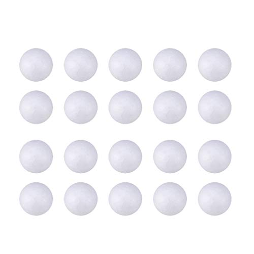 SUPVOX 200 weiße Schaumstoff-Kugeln Styroporkugeln für Weihnachten, Hochzeit, Dekoration, 2 cm, Weiß, Polystyrol, weiß, Solid 2cm von Supvox