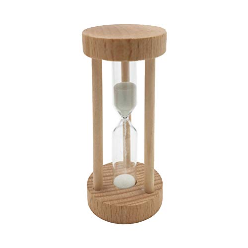 Supvox Holz Sanduhr 3 Minute Weiß Sand Hourglass Sandglass Timer Tischdeko für Kochen Maske Yoga Spielen Zähneputzen von Supvox