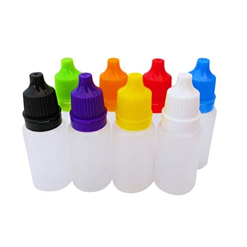 Supvox Tropfflasche Kunststoff Leere Liquidflaschen mit Deckel für Liquids Flüssigkeiten 20ml 8 Stück von Supvox