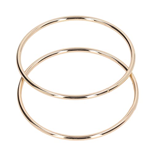 SUPYINI 2 Stück Handtaschengriffe, DIY-Zubehör, Feine Verarbeitung, Runde Form, Hohe Härte, Taschengriffe (Helles Gold) von SUPYINI