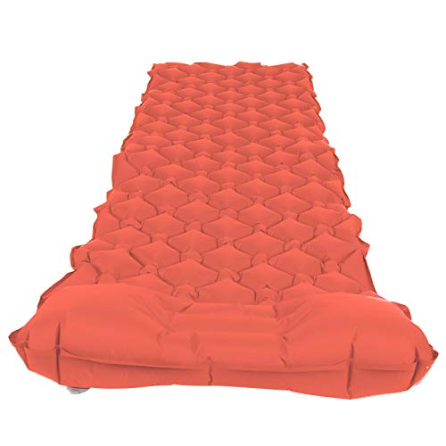 SUPYINI Aufblasbare Matratze, Leichtes, Aufblasbares Luftschlafkolbenmatte Zum Campen mit Luftunterstützungskammer -Design, Geeignet für Zelt, Hängematte, Picknick, Reisen, Strand (Orange) von SUPYINI