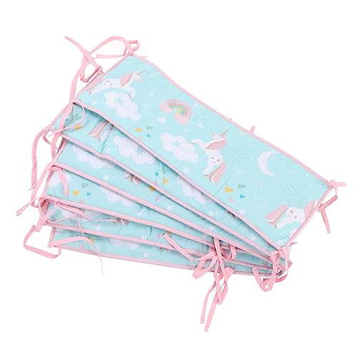 SUPYINI Extra Hohe Bettschiene für Kleinkinder, Atmungsaktives Baumwollpolster, Anti -Kollisionsschiene, Festes Streifendesign, Polyesterfasermaterial (Stil 3) von SUPYINI