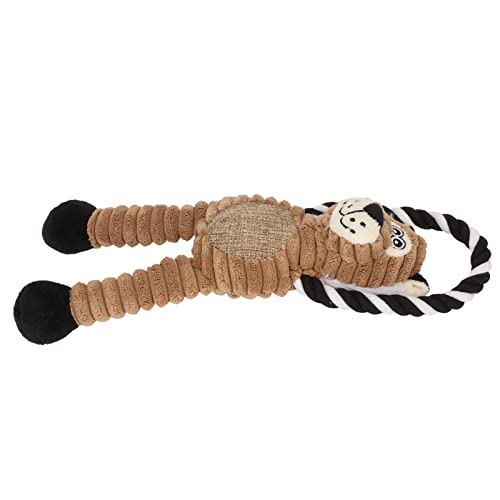 SUPYINI Hunde-Plüsch Tier Quietschende Kau-Zähne-Schleif Seil-Knot-Haustier-Spielzeug Hundes Pielzeug für Welpen mit Akustischer Pfeifen Haut Freundlichem Stoff (Typ a) von SUPYINI