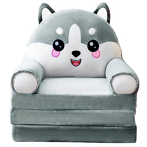SUPYINI Kissen Plüsch Sofa Abdeckung, Faltbare Kinder Sofa Stuhlabdeckung,Kissenbezüge, 2 in 1 Multicolor mit weichem Samt Stoff für Kinder, ohne innere PP Baumwolle(D) von SUPYINI