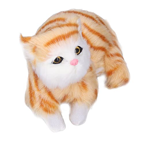 SUPYINI Lebensechte Gefüllte Katzenplüschspielzeug Realistisches Kätzchen Weicher Fell Beweglicher Körper 14,5 X 8 cm mit Zarter Polsterung für Kindergeschenke Home Decor von SUPYINI