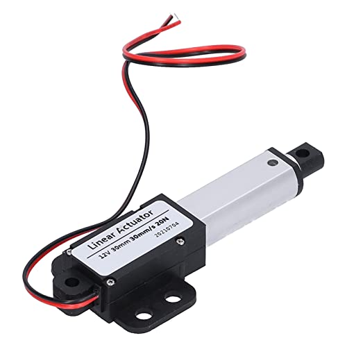 SUPYINI Linearantrieb 12V 30mm Hub Geräuscharmer Linear Actuator Elektrischer Mini Linearbewegungsantrieb mit eingebautem T Schrauben Endschalter für industrielle Landmaschinen (Hub 30mm-30 mm/S-20n) von SUPYINI