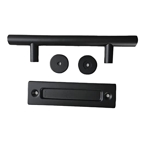 SUPYINI Schiebetürgriff Griff Pull Griff Push Griff 4,8 Mm Dicker Kohlenstoffstahl Doppelseitig mit Geteilter Baugruppe für Einfache Griffe und Installation (Runder Griff) von SUPYINI