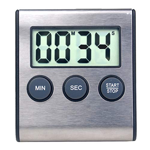 Timer Magnetischer Timer, Digitaler Mini-Küchentimer Wecker Digitaler Kochtimer Tragbarer Magnetischer Countdown-Timer Grillen, Spa Kochen (wie abgebildet) von SUPYINI