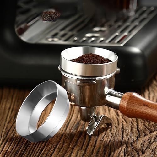 SUQ 2PCS 53mm Espresso Dosiertrichter, Kaffee Dosierring, Kaffee Siebträger, Siebträger Trichter Magnetisch Robust Dosierring Aluminium Siebträger Trichter Kompatibel mit 53mm Espresso Siebträgern von SUQ