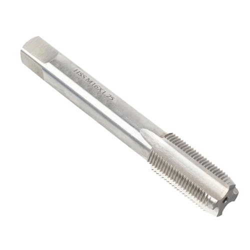 Maschinengewindebohrer HSS Gewindeschneider Gerade Nut Universal Gewindebohrer für Gewindeschneidmaschine Durchgangslöcher(M16x1.25mm) von SUQIN