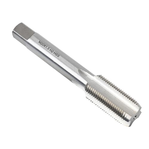 Maschinengewindebohrer HSS Gewindeschneider Gerade Nut Universal Gewindebohrer für Gewindeschneidmaschine Durchgangslöcher(M20x1.5mm) von SUQIN