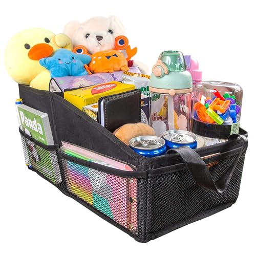 SURDOCA Autositz Organizer für Vorder-oder Rücksitz, Reise-Storage-Zubehör für Kinder, Rücksitz Veranstalter mit Tablett für Spielzeug, Snacks, Tassen, Bücher, Tissue, ordentlich und sauber von SURDOCA