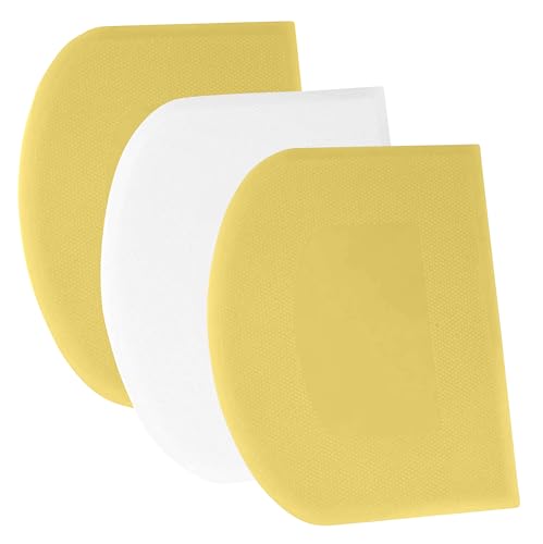 SURDOCA Teigschaber Teigkarte Teigschneider Teigspachtel, 3P 7.1x4.9" Kunststoff BPA Frei Flexibel Scharfe Kante Ecken Anti-Rutsch Kuchenschaber, Backen Zubehör Dekorationswerkzeuge Modellierwerkzeug von SURDOCA