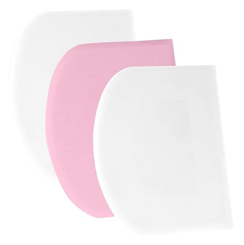 SURDOCA Teigschaber Teigkarte Teigschneider Teigspachtel, 3P 4.7x3.7" Kunststoff BPA Frei Flexibel Scharfe Kante Ecken Anti-Rutsch Kuchenschaber, Backen Zubehör Dekorationswerkzeuge Modellierwerkzeug von SURDOCA