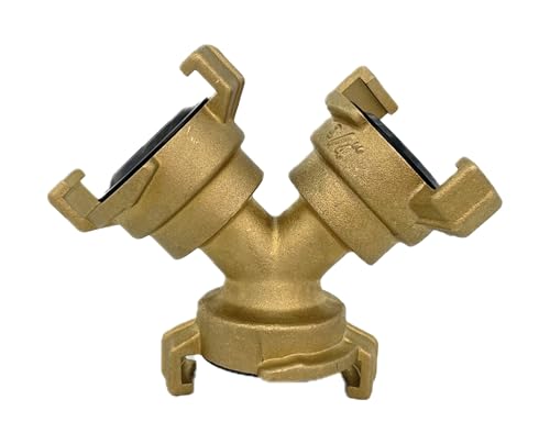 SURE TEC Germany Schnellkupplung Y-Stück 3-Wege Wasserverteiler Messing 3/4" von SURE TEC