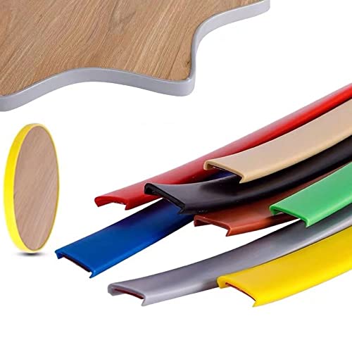 Möbelband U-förmige Kantenschutzstreifen, TPE-Kantenband, Holzbrett-Kantenstreifen für Schrank Kleiderschrank Tisch Arbeitsplatte Holzbrett (15mm*6m,Yellow) von SUREK