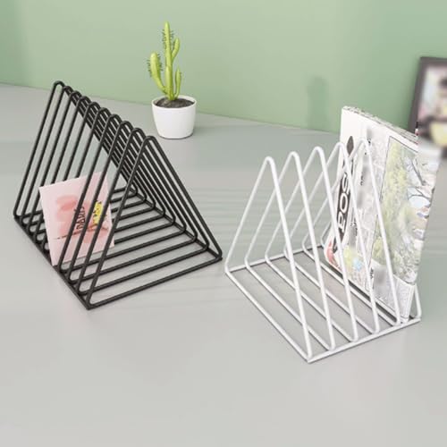 Platz sparen Iron Desktop -Buchhandel Einfach zu reinigen Desktop Bücherregal Multifunktional Desktop Bookshelf Fashion Desktop Bücherregal stabil von SUREK