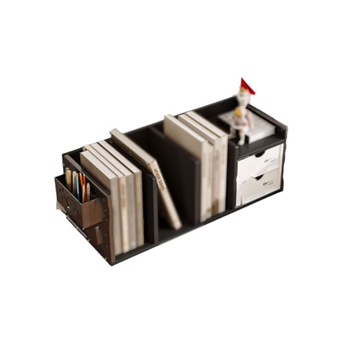 Platz sparen Kohlenstoffstahl Desktop Bücherregal Sturdes Desktop Bücherregal Desktop -Buchhandel mit Schubladen Desktop -Bücherregal mit Stifthalter stabil von SUREK