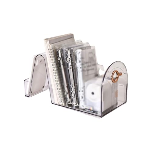 Platz sparen Plastic Desktop Bookshelf Desktop Bücherregal mit Stifthalter Grid Desktop Bücherregal Multifunktional Desktop -Buchhandel stabil von SUREK