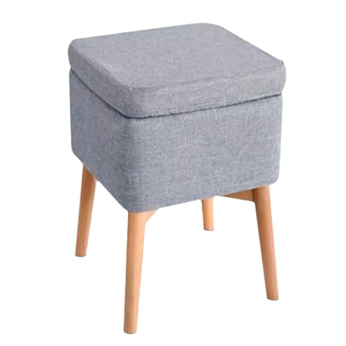 Robust Fasermischung Osmanen entfernbare waschbare Speicher -Ottomane mit Holzbeinen versteckte Aufbewahrung Fuß Ruhhocker 12,9 x 18,5 Zoll Platz sparen von SUREK