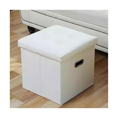 Robust Leder Osmanen Hocher-Schaumschaum Kurzer osmanischer Stuhl kompakte Fußruhhocker Moderner Square Stool Platz sparen von SUREK