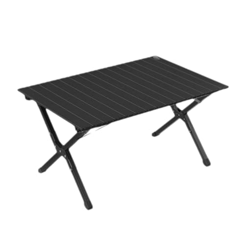 SUREK Campingtisch aus Aluminiumlegierung, tragbarer Tisch im Freien, Picknick-Campingtische, rechteckiger Klapptisch(Black Medium) von SUREK