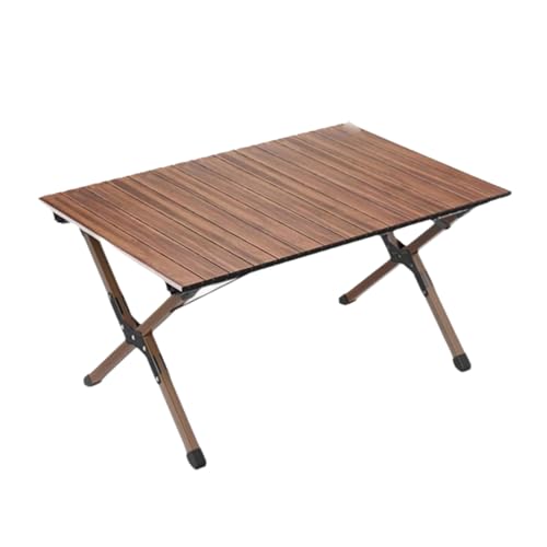 SUREK Campingtisch aus Aluminiumlegierung, tragbarer Tisch im Freien, Picknick-Campingtische, rechteckiger Klapptisch(Brown Medium) von SUREK