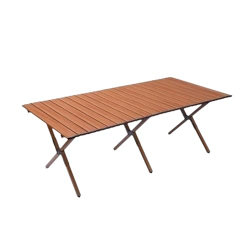 SUREK Campingtisch aus Kohlenstoffstahl, tragbar, Ultraleicht, Campingtische, Klapptische for den Außenbereich(Brown Large) von SUREK