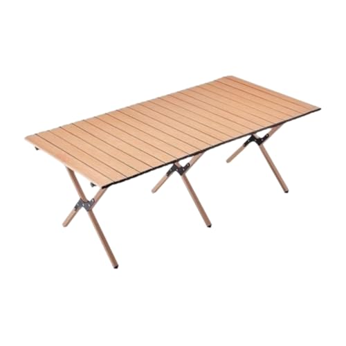 SUREK Campingtisch aus Kohlenstoffstahl, tragbar, Ultraleicht, Campingtische, Klapptische for den Außenbereich(Large Wood Color) von SUREK