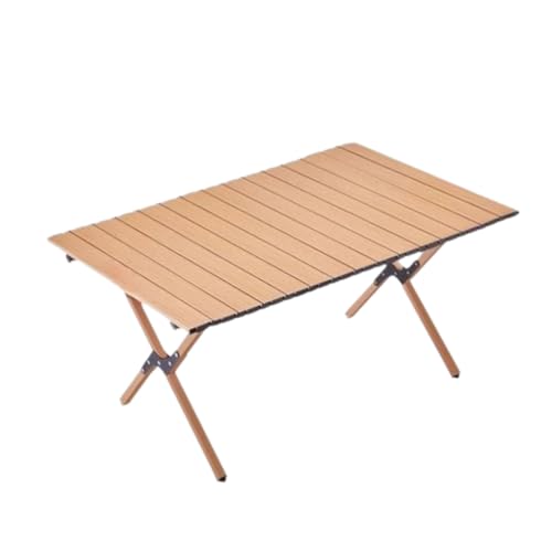 SUREK Campingtisch aus Kohlenstoffstahl, tragbar, Ultraleicht, Campingtische, Klapptische for den Außenbereich(Medium Wood Color) von SUREK