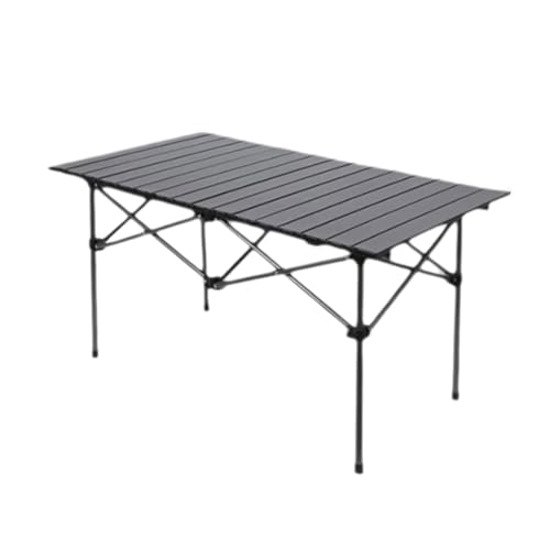 SUREK Campingtisch aus Kohlenstoffstahl, tragbare Picknick-Campingtische, ultraleichte Klapptische for den Außenbereich(Black Large) von SUREK