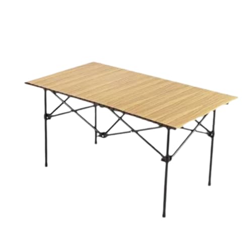 SUREK Campingtisch aus Kohlenstoffstahl, tragbare Picknick-Campingtische, ultraleichte Klapptische for den Außenbereich(Wood Color Medium) von SUREK