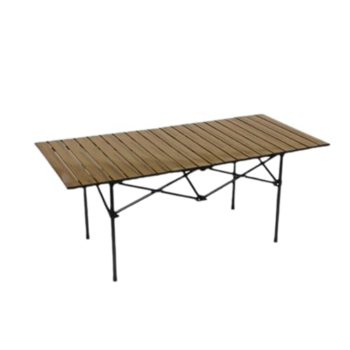 SUREK Campingtisch aus Kohlenstoffstahl, tragbarer Tisch, ultraleichter Klapptisch, Faltbare Picknicktische(Wooden Color Large) von SUREK